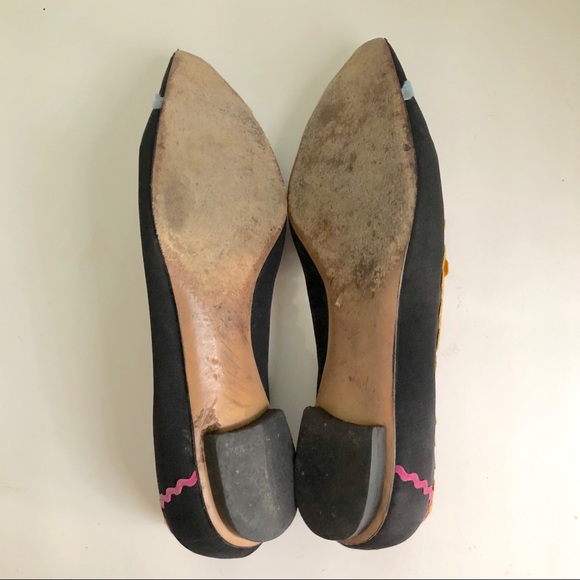 Moschino Striped Multicolor Flats Sz 7 - Picture 5 of 5